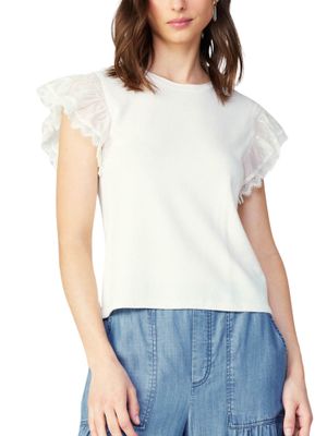 Blusa de punto con manga corta