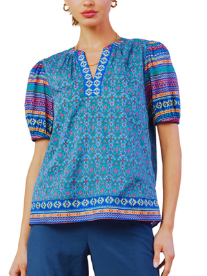 Blusa de manga globo