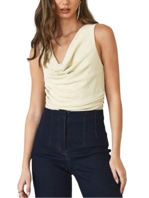 Panty blusa con cuello drapeado