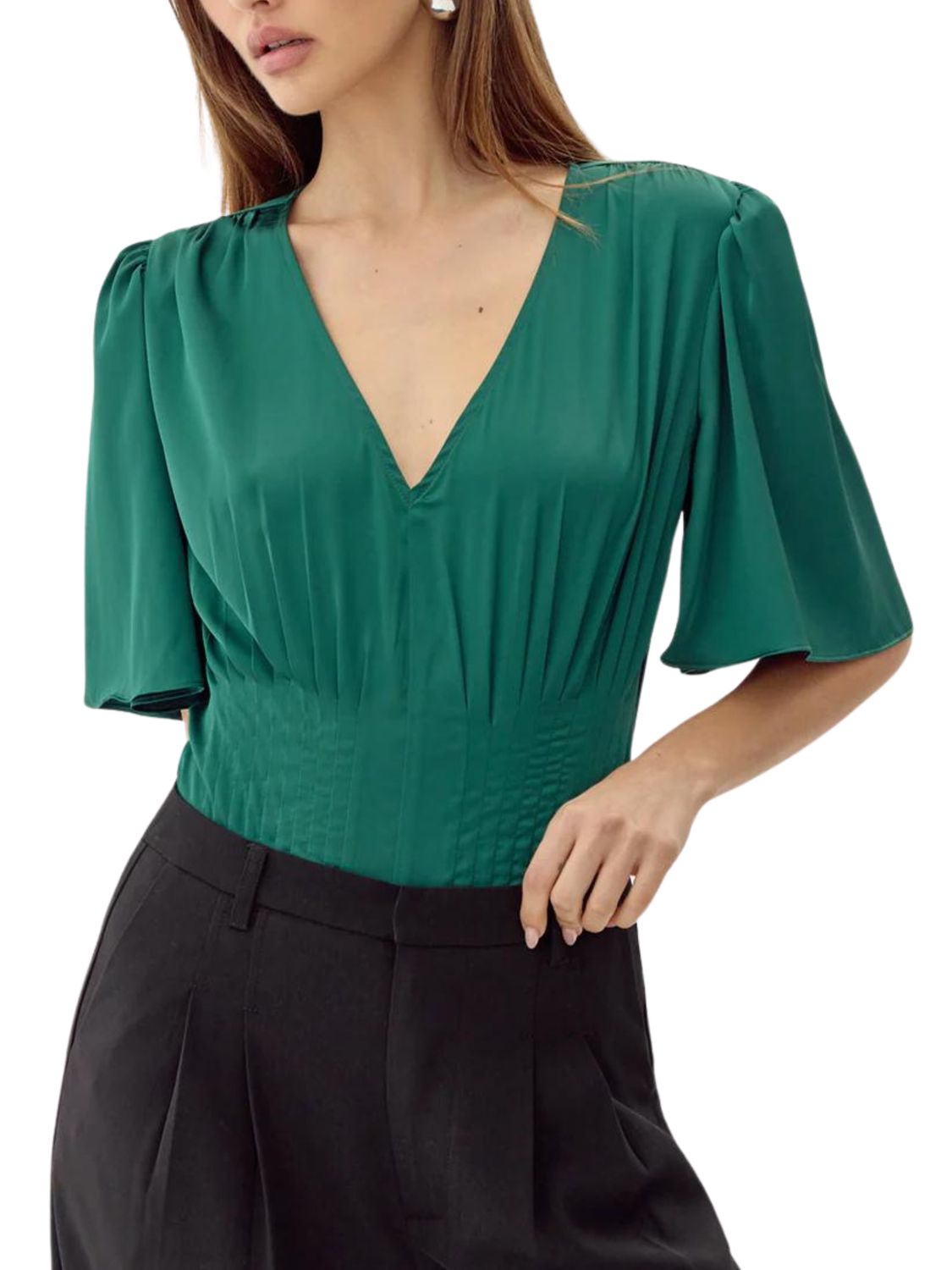 Panty blusa con cuello en v.