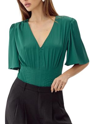 Panty blusa con cuello en v.