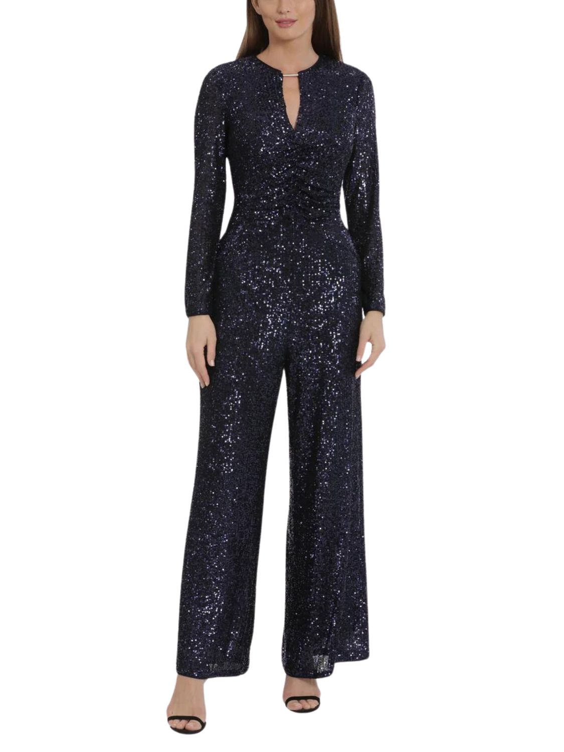 Jumpsuit de lentejuela con m anga larga