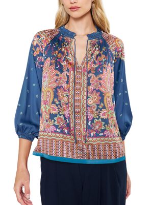 Blusa multicolor de manga 3/4