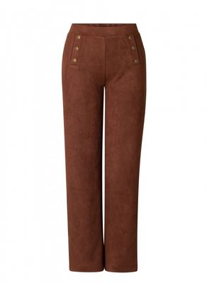 Pantalón recto en ante vegano