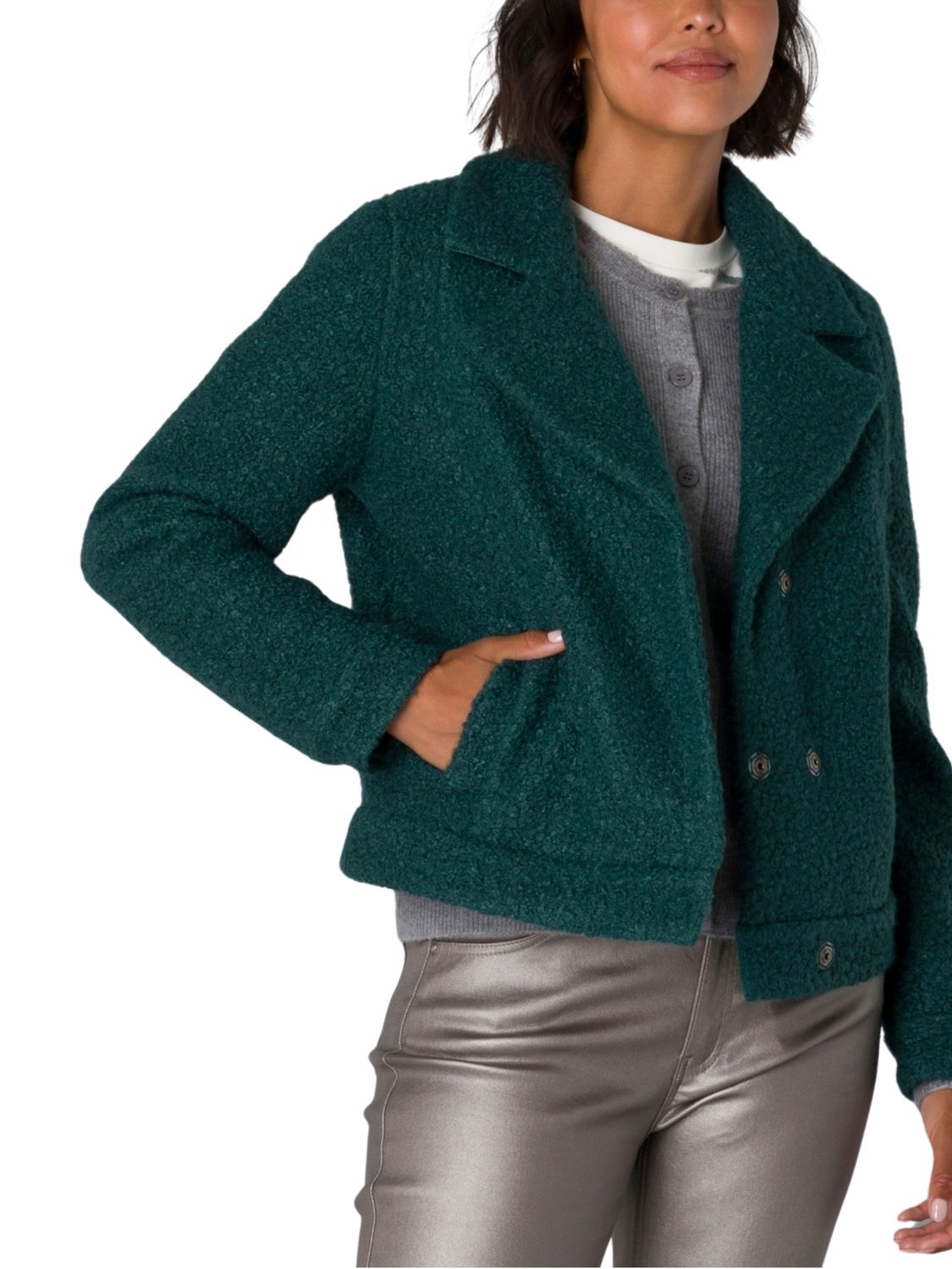Chaqueta corta en bouclé