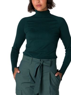 Sweater metálico de punto con cuello alto