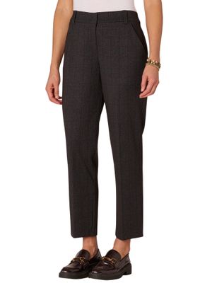 Pantalón de ponte a cuadros con control abdominal.