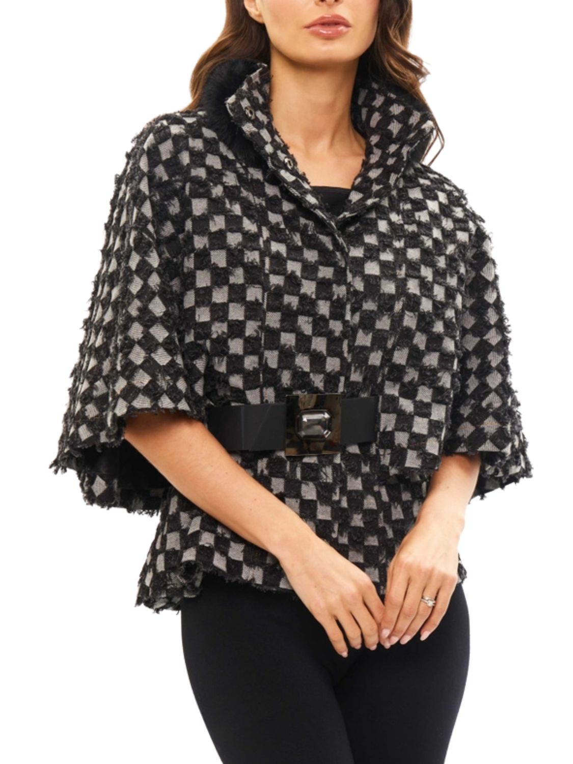 Poncho con cinturón
