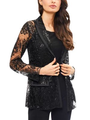 Blazer de encaje con lentejuela