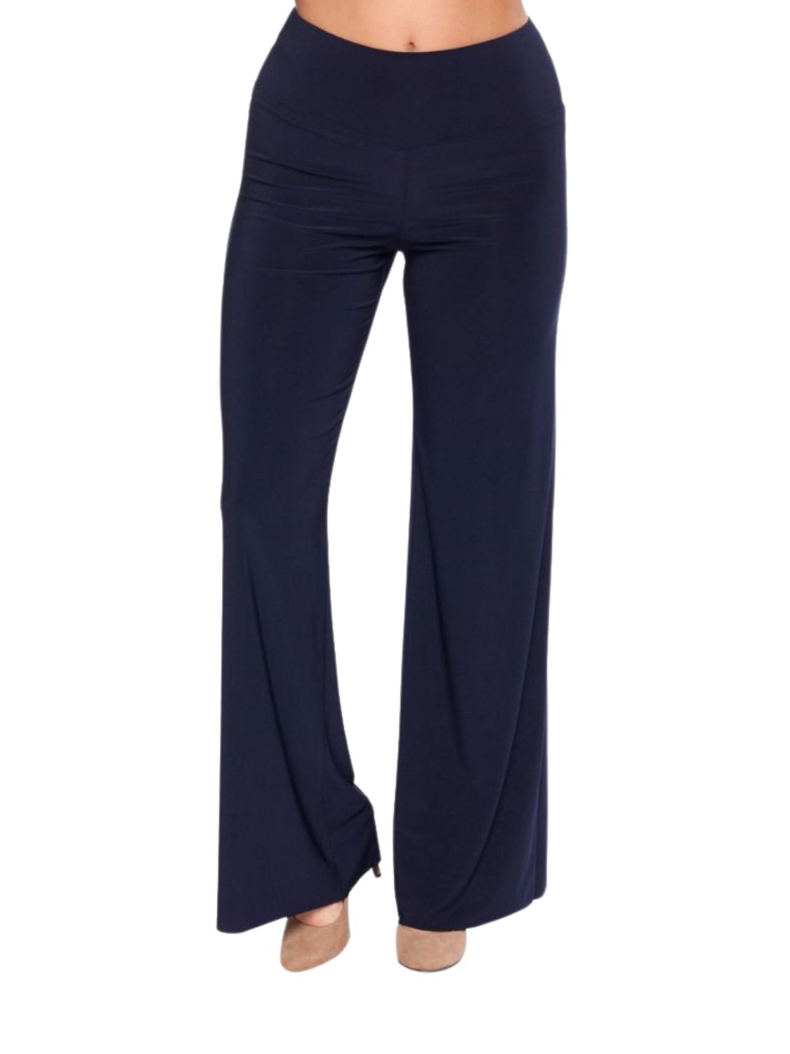 Pantalón en jersey de pierna amplia