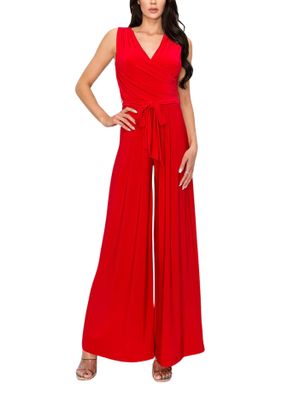 Jumpsuit sin manga de pierna amplia