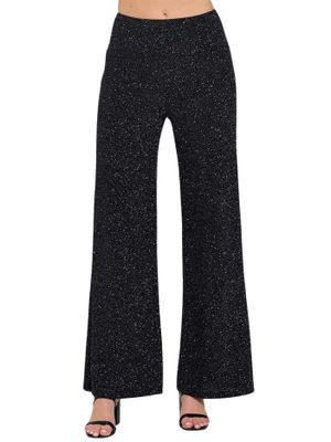 Pantalón de gliter con pierna amplia