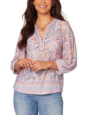 Blusa de manga 3/4 multicolor