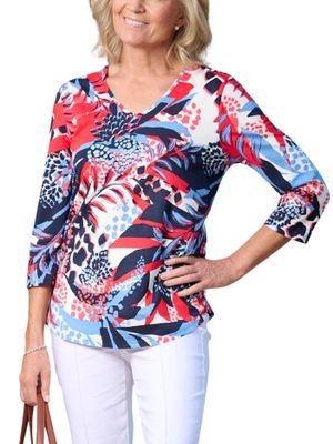 Blusa en jersey de manga 3/4