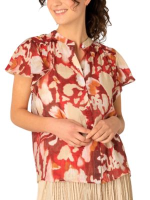 Blusa manga corta multicolor