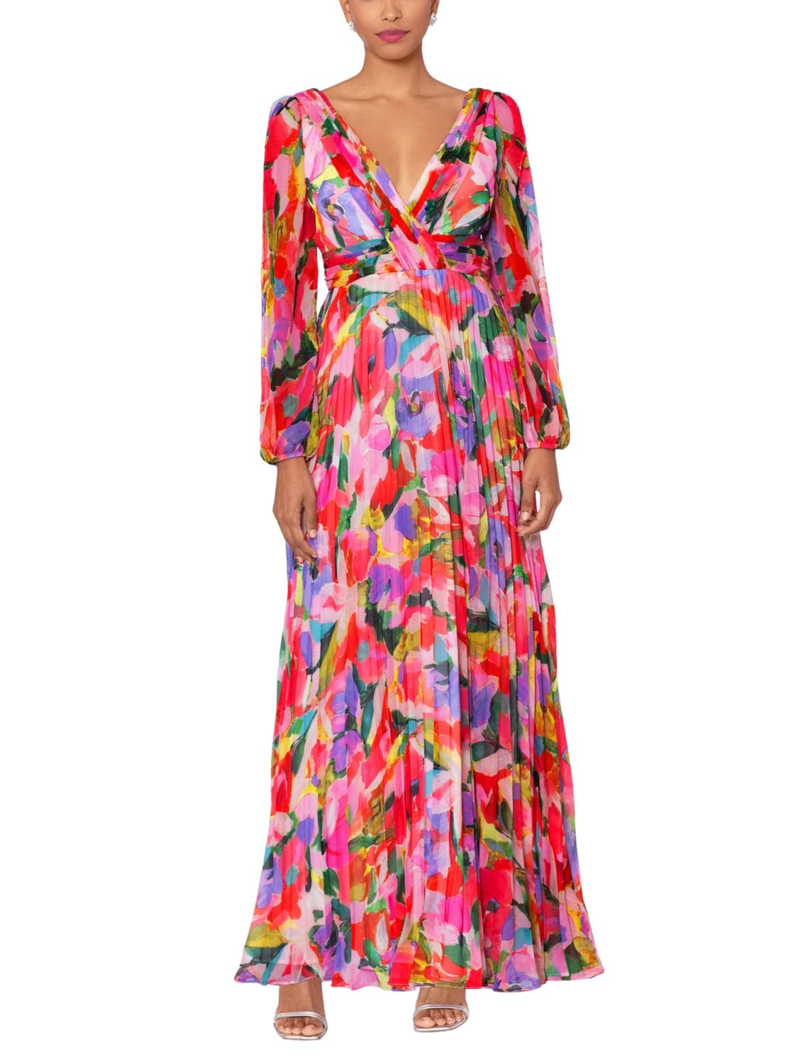 Vestido largo de manga larga