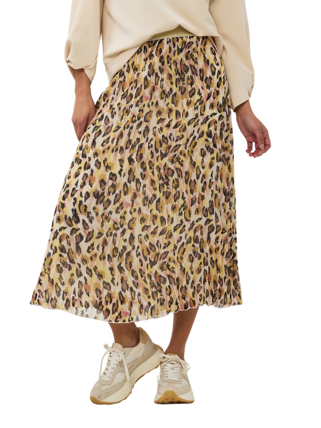 Falda plisada animal print