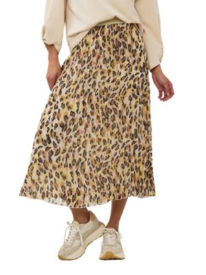Falda plisada animal print