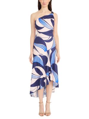 Vestido midi de un hombro