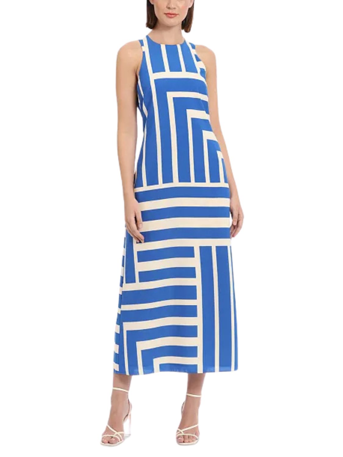 Maxi vestido geométrico