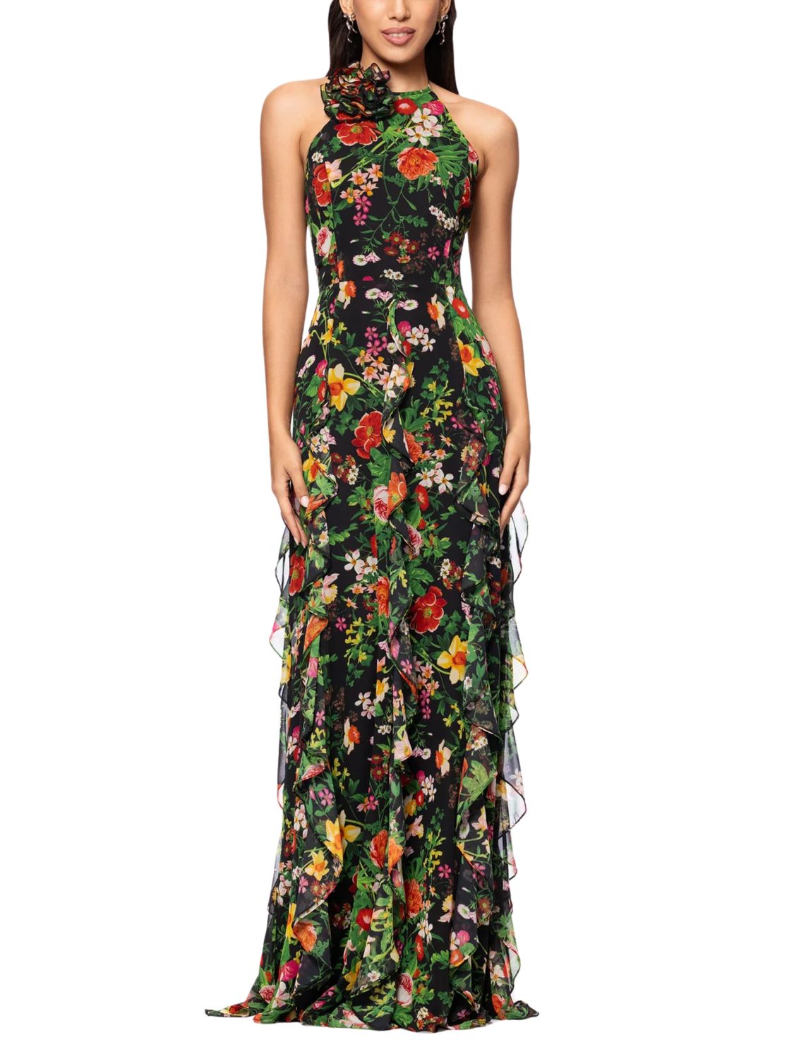Vestido largo cuello halter