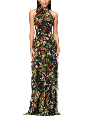 Vestido largo cuello halter