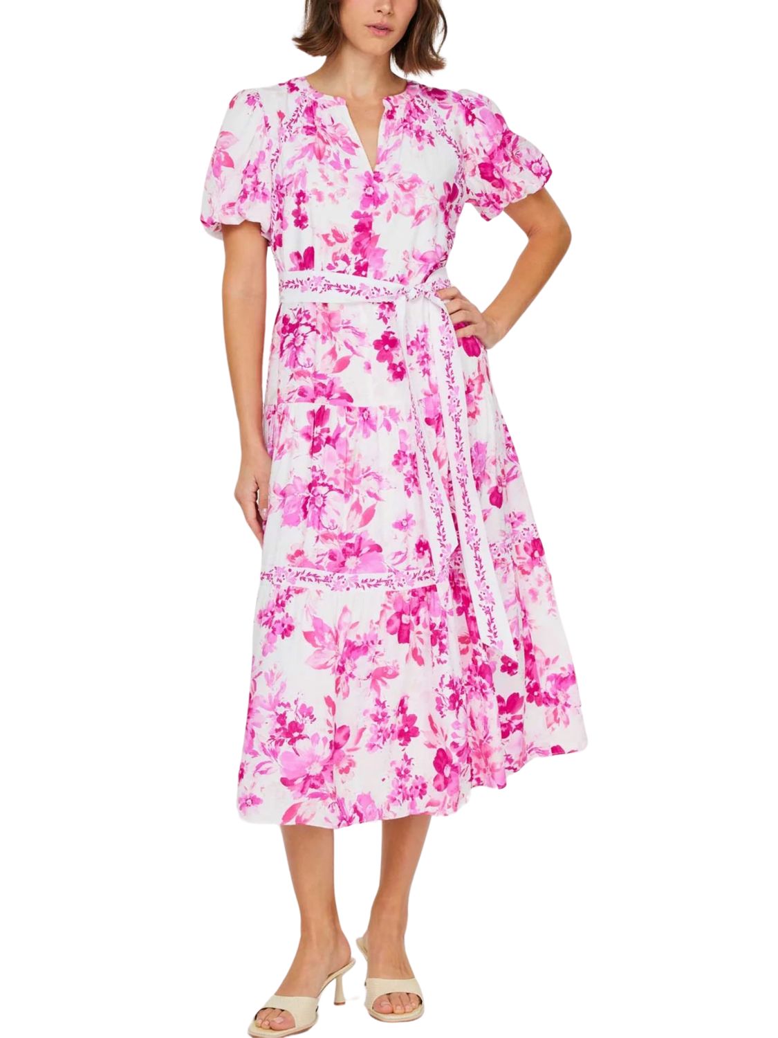 Vestido midi floreado