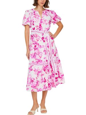 Vestido midi floreado