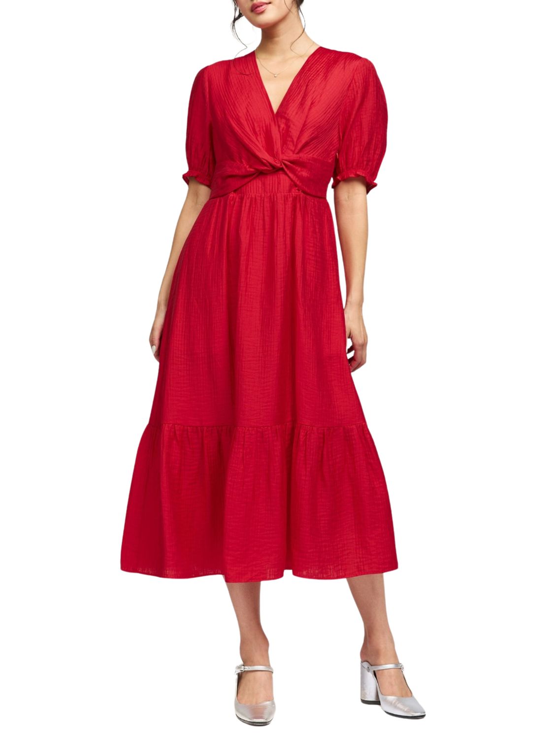 Vestido midi manga 3/4