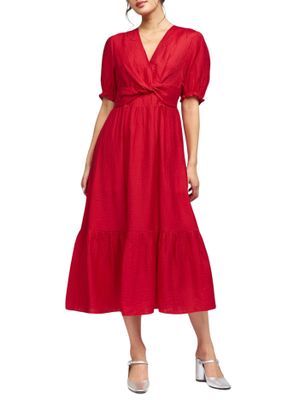 Vestido midi manga 3/4
