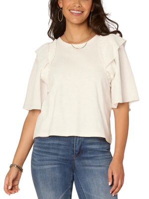 Blusa de manga corta con volantes