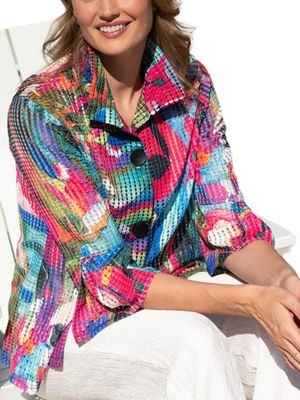 Saco mesh calado multicolor