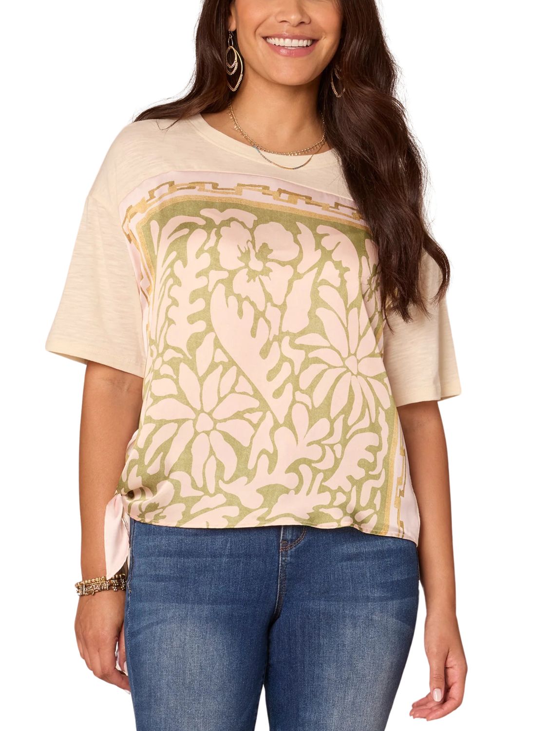 Blusa de punto en manga corta