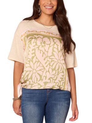 Blusa de punto en manga corta