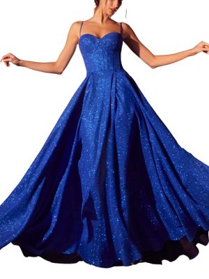 Vestido largo con brillo