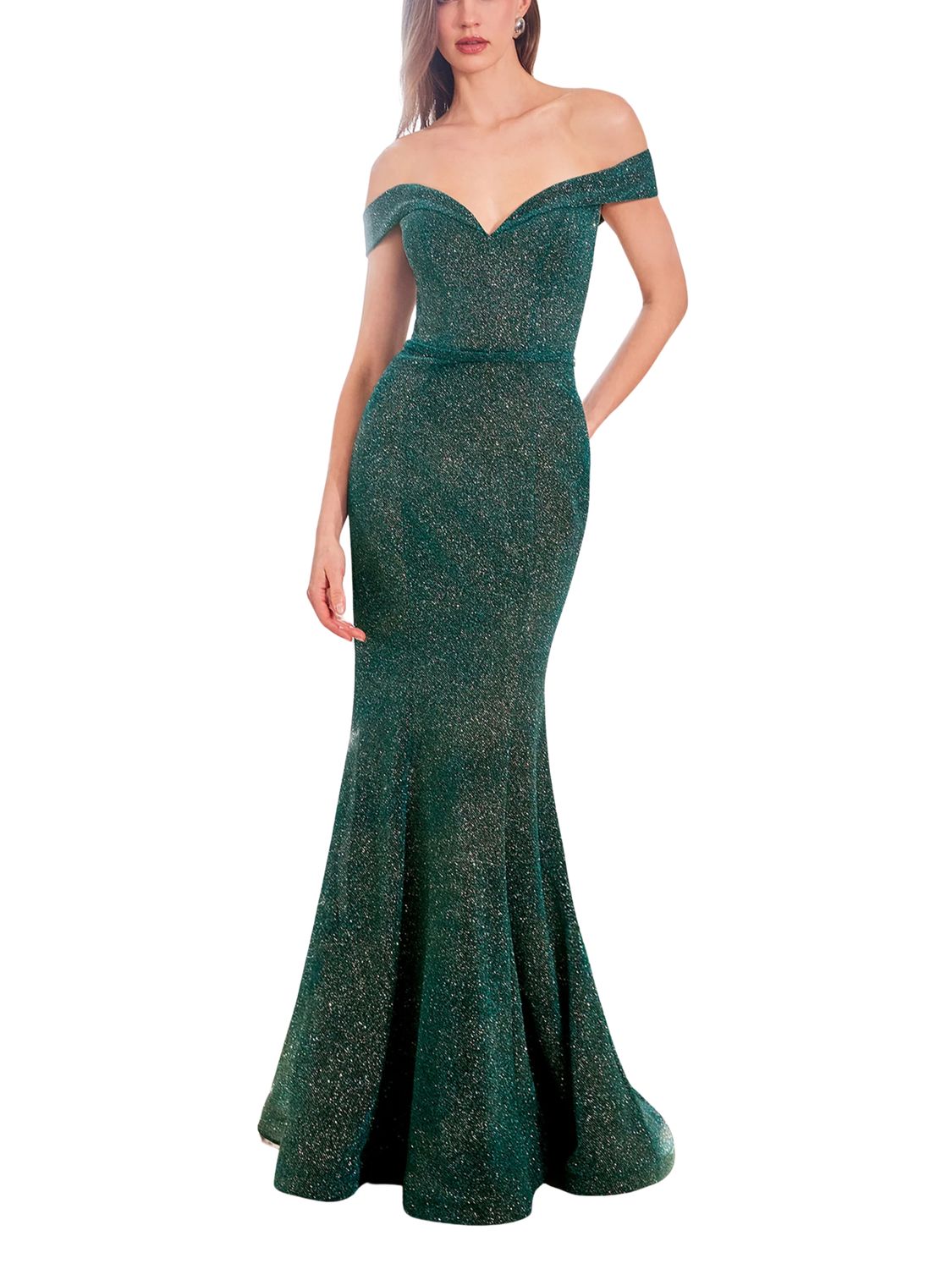 Vestido Metálico de corte sirena.