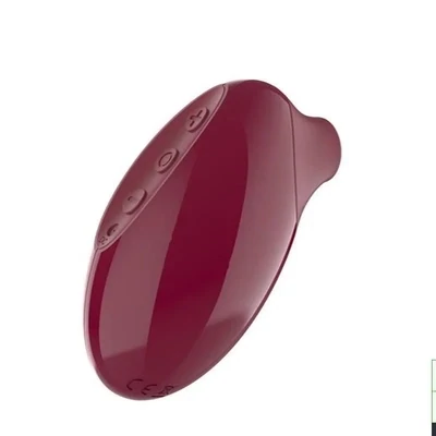 Вибратор Вакуумно - волновой стимулятор SECWELL, бордовый, 10 см