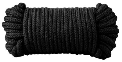 Веревка для шибари BDSM, черная, 30м
