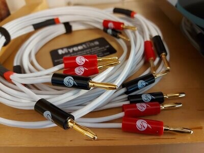 3m - (Pair) Speaker cables with gold plated banana plugs each end