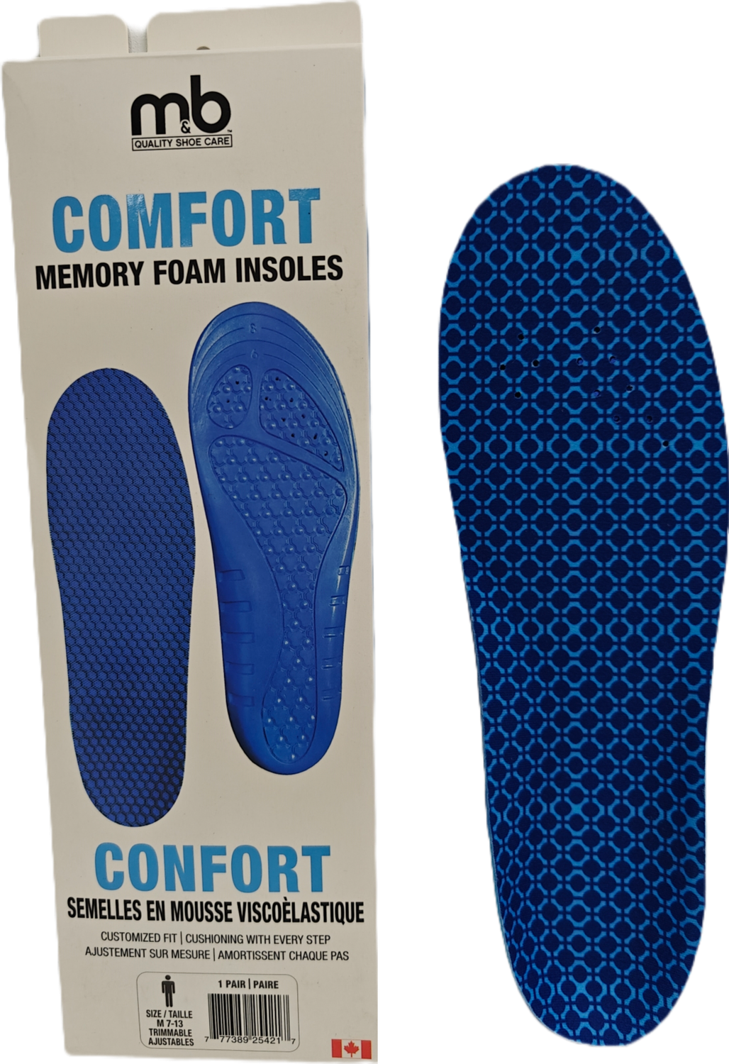 M&amp;B Comfort Memory Foam Insoles
