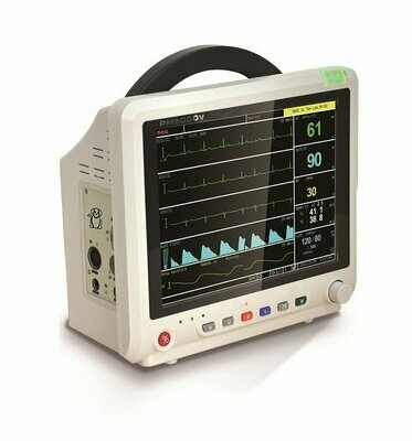 PM5000VCS 12" Veterinary Multi-parameter Monitor with ECG RESP SpO2 NIBP TEMP PR ETCO2 (Sidestream)