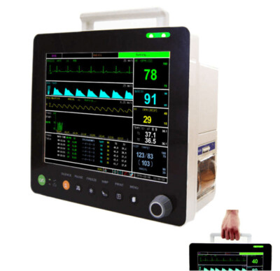 PM6800VCM Veterinary 15" Multi-parameters Monitor with ECG RESP SpO2 NIBP TEMP PR ETCO2(Mainstream)