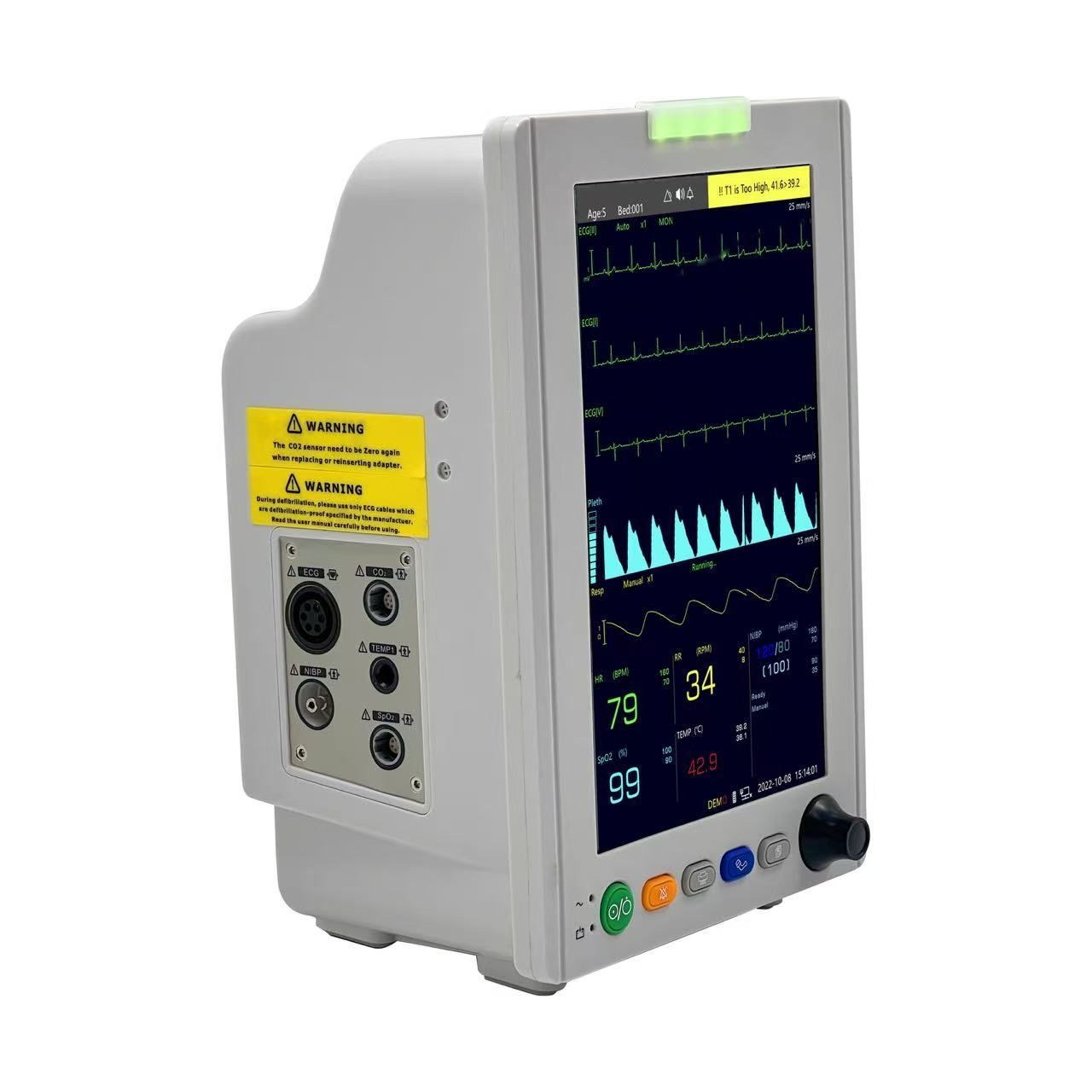 IPM800VCMP 10” Veterinary Multi-Parameters Monitor - ECG RESP SpO2 NIBP TEMP PR ETCO2(mainstream) Printer IPM800VCMP 10” Veterinary Multi-Parameters Monitor - ECG RESP SpO2 NIBP TEMP PR ETCO2(mainstream) Printer