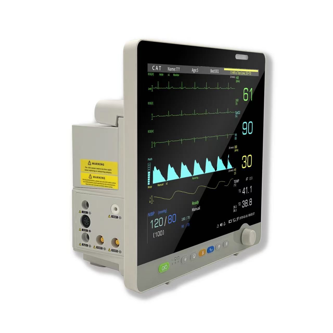 UM2017V 17” Veterinary Multi-Parameters Monitor - ECG RESP SpO2 NIBP TEMP PR