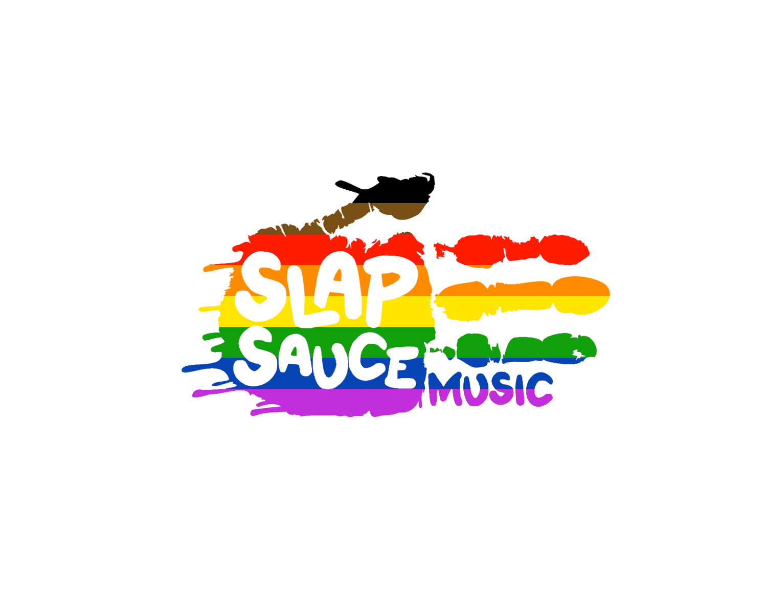 Slapsauce Logo With Pride Colors