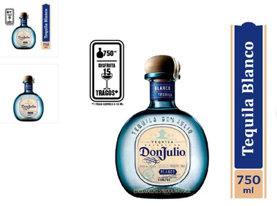 TEQUILA DONJULIO BLANCO 750 ML