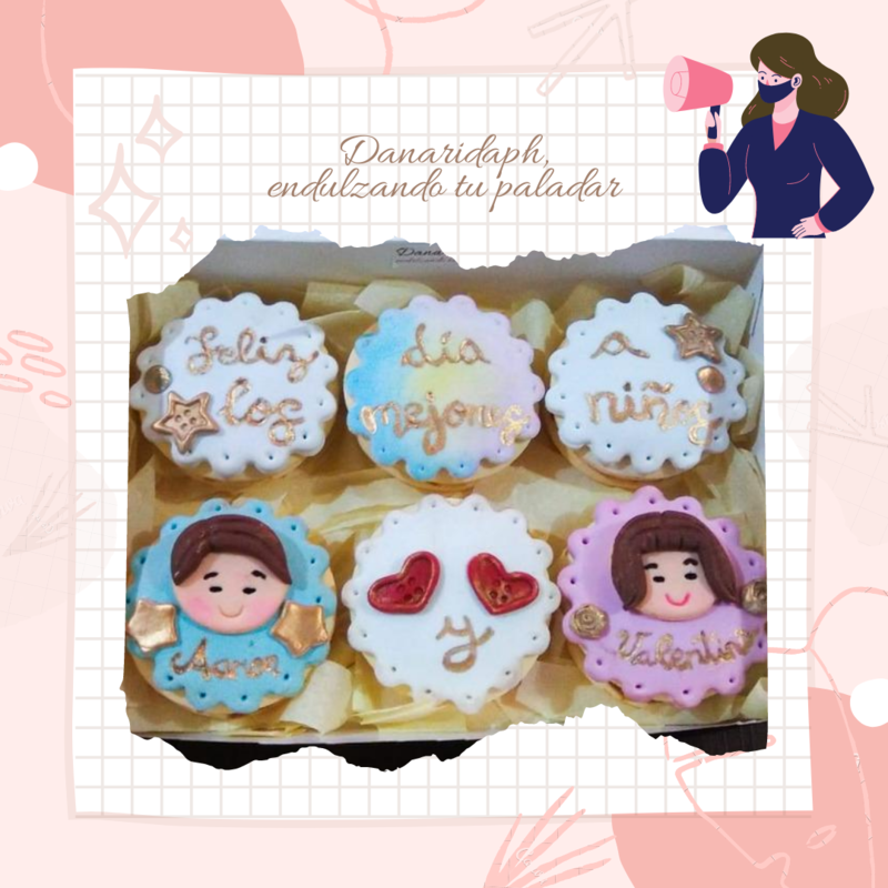 Six pack alfajores personalizados