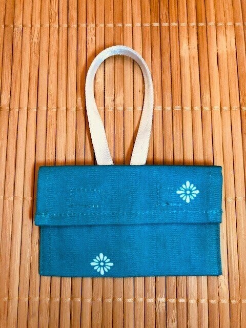 Crystals In My Bra Turquoise Pouch