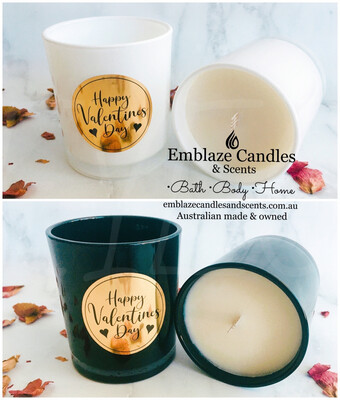 Valentine Candles - Black Or White Jar