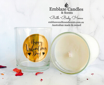 Valentines Candles - Clear jar